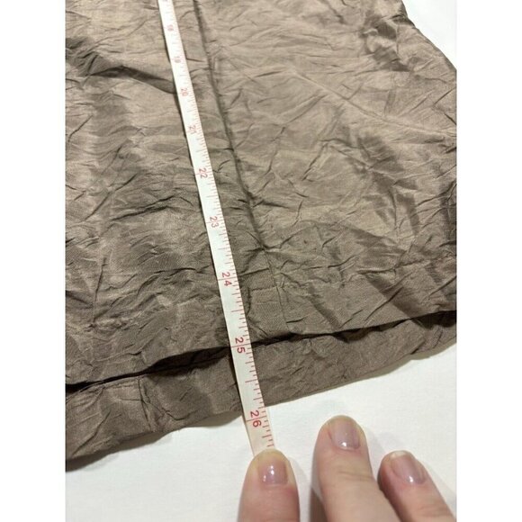 Eileen Fisher Jacket Blazer Brown Medium 100% Silk Crinkled Lightweight Asian - Picture 5 of 10